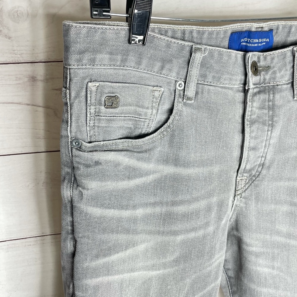 Scotch & Soda Harpoon Gray Denim Straight Leg Jean